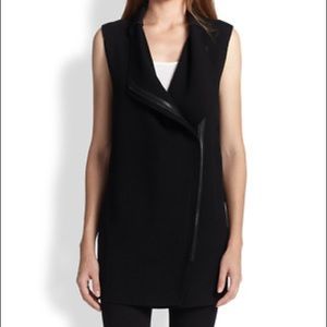 Vince | Asymmetrical Moto Zipper Vest medium